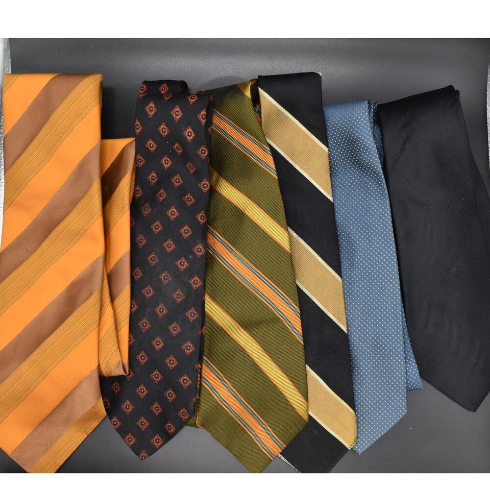 Lot of 6 Woolf Brothers Vintage Ties Silk/Polyester USA Made Briar Shop